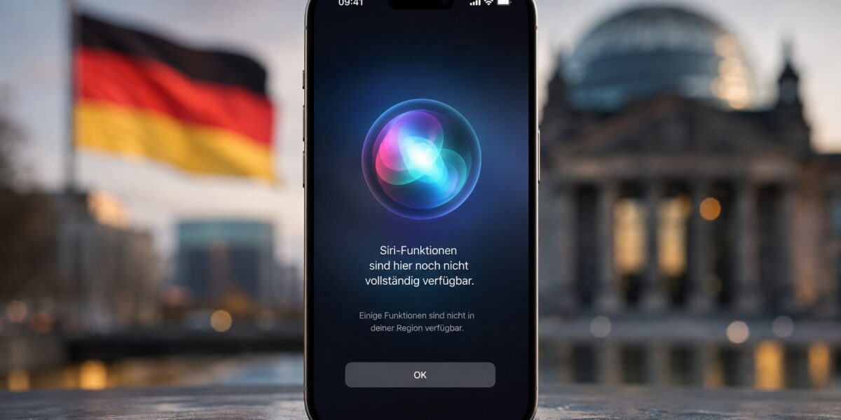 Siri AI startet in Deutschland nicht vollständig: Auf iPhone, iPad und Apple Watch fehlen zentrale KI-Funktionen. Verfügbar bleibt der neue Assistent zunächst auf Mac und Vision Pro.