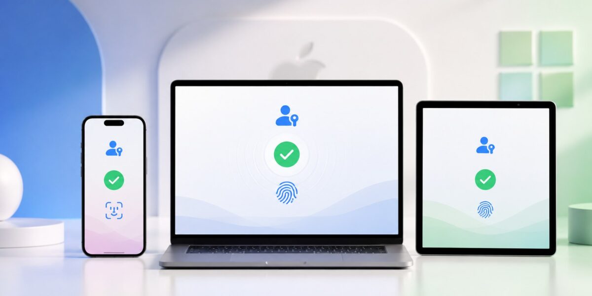 Passkey einrichten bei Google, Apple und Microsoft: Anleitung für Android, iPhone, Mac und Windows, Sicherheitsvergleich, Gerätewechsel und Fehlerbehebung.