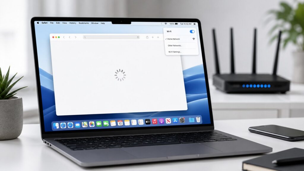Mac verbindet sich mit WLAN, aber Safari lädt keine Seiten: Private Relay und DNS prüfen