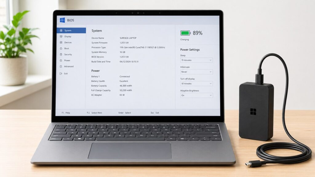 Windows-Laptop lädt nur im ausgeschalteten Zustand: USB-C-Netzteil, BIOS und Akkutreiber prüfen