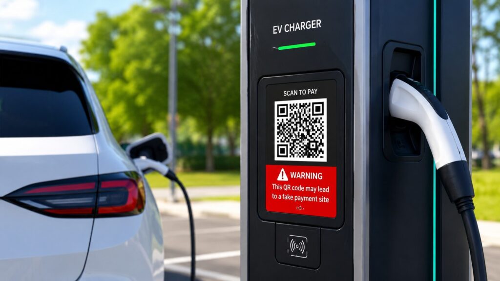 QR-Code an der Ladesäule führt zur Fake-Zahlungsseite: So erkennen E-Auto-Fahrer Quishing