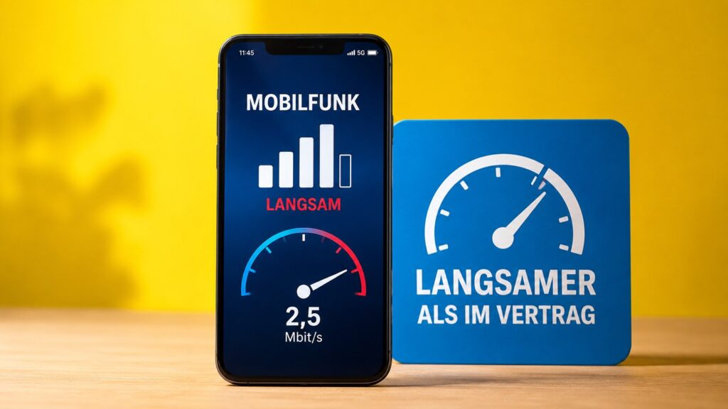 Mobilfunk langsamer als im Vertrag: So wird die Messung für eine Preisminderung anerkannt!