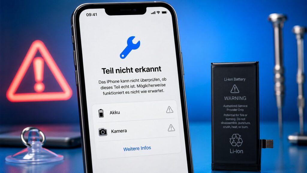 iPhone zeigt „Teil nicht erkannt“ nach Reparatur: Was die Meldung bei Akku und Kamera bedeutet