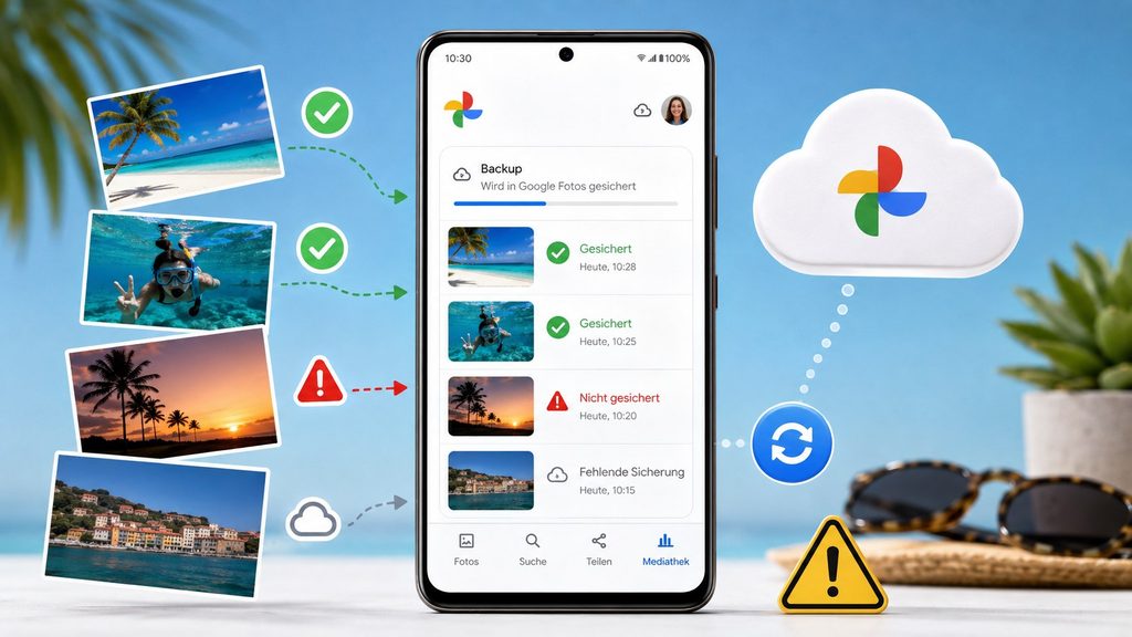 Google Fotos lädt Urlaubsbilder nicht vollständig hoch: So erkennen Sie fehlende Backups vor dem Löschen vom Handy