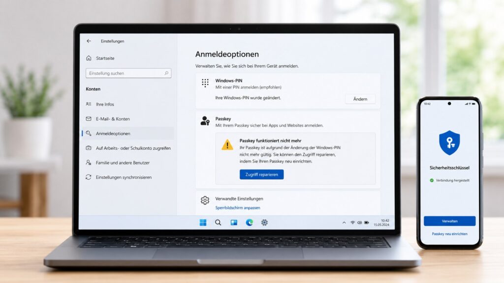 Passkeys funktionieren nach Änderung der Windows-PIN nicht mehr: Wie lässt sich der Zugriff reparieren