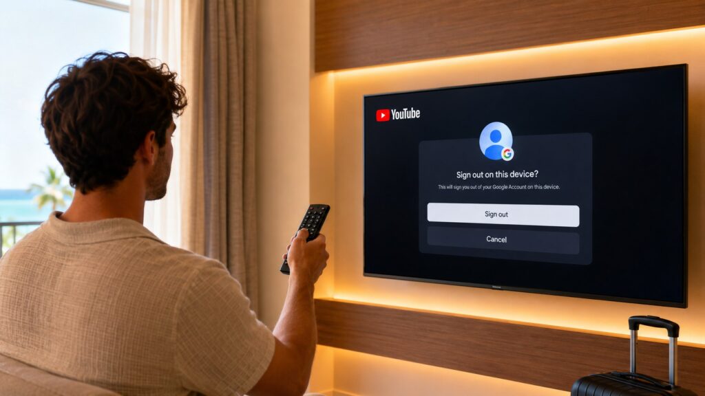 Google-Konto auf fremdem Hotel-TV angemeldet: So melden Sie YouTube und Google sicher ab