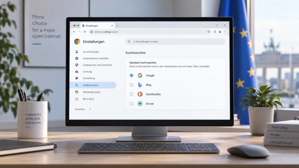 Google Suchmaschinenwahl in Chrome und Android: Was sich für Nutzer in Europa ändern soll