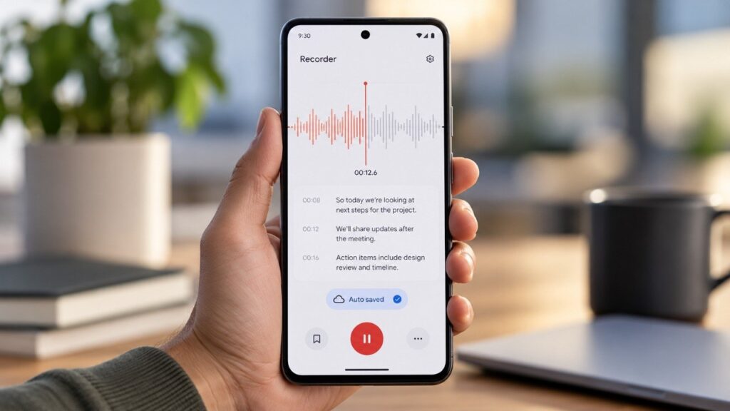 Google Recorder speichert Pixel-Aufnahmen automatisch: Warum der manuelle Export bald entfallen könnte