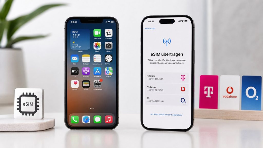 eSIM auf ein neues iPhone übertragen: So funktioniert der Wechsel bei Telekom, Vodafone und O2