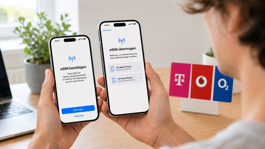 eSIM auf ein neues iPhone übertragen: So funktioniert der Wechsel bei Telekom, Vodafone und O2