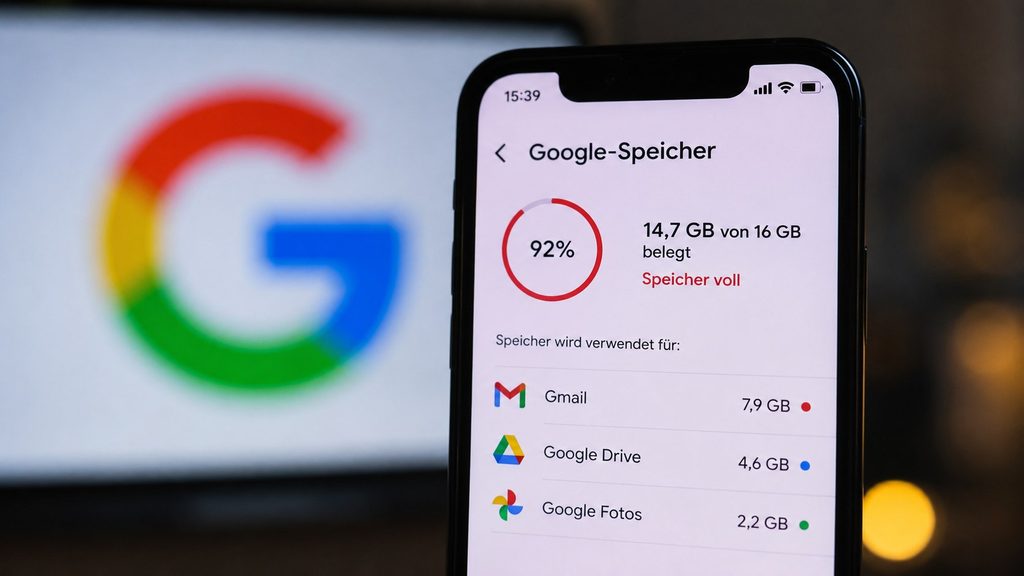 Google-Speicher voll: Warum Gmail keine Mails mehr empfängt, obwohl der Posteingang klein ist
