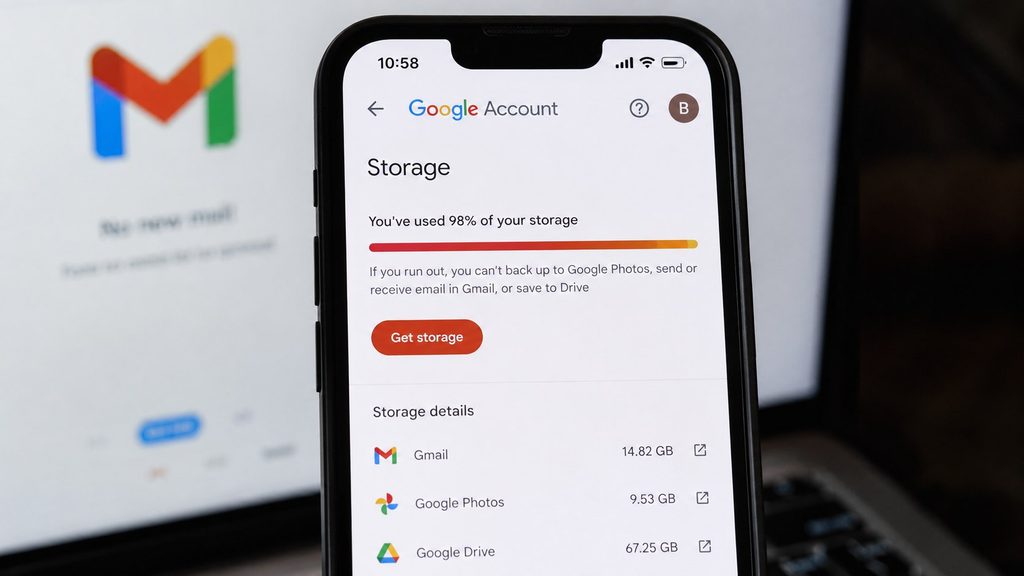 Google-Speicher voll: Warum Gmail keine Mails mehr empfängt, obwohl der Posteingang klein ist