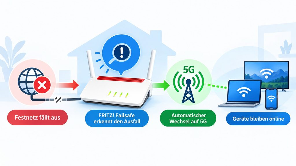 Internet fällt aus: Wie FRITZ! Failsafe automatisch auf 5G umschaltet und was Nutzer jetzt brauchen