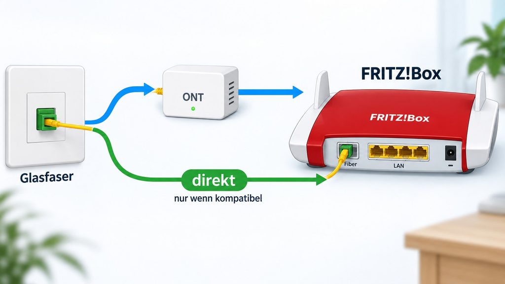 Glasfaser-Router wechseln: Wann der ONT weg kann und die FRITZ!Box direkt an die Glasfaser darf