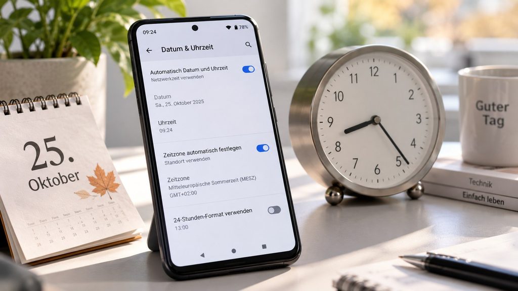 Android zeigt nach der Zeitumstellung die falsche Uhrzeit: Diese Einstellungen sollten Sie vor dem 25. Oktober prüfen