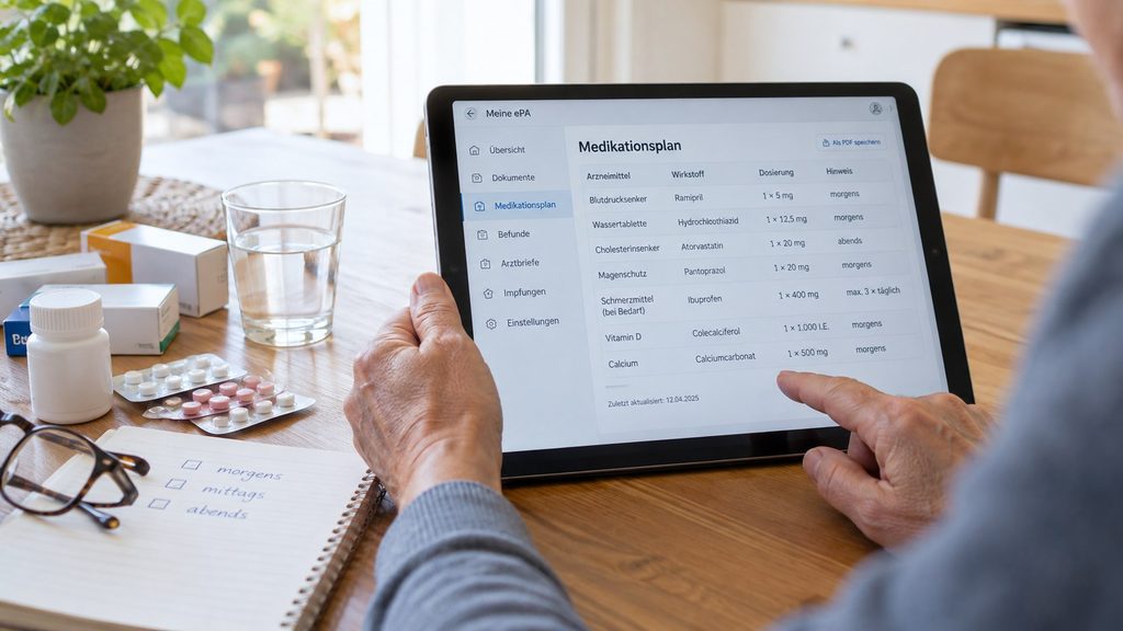 Elektronischer Medikationsplan in der ePA: Wo Sie Medikamente sehen und was noch fehlt