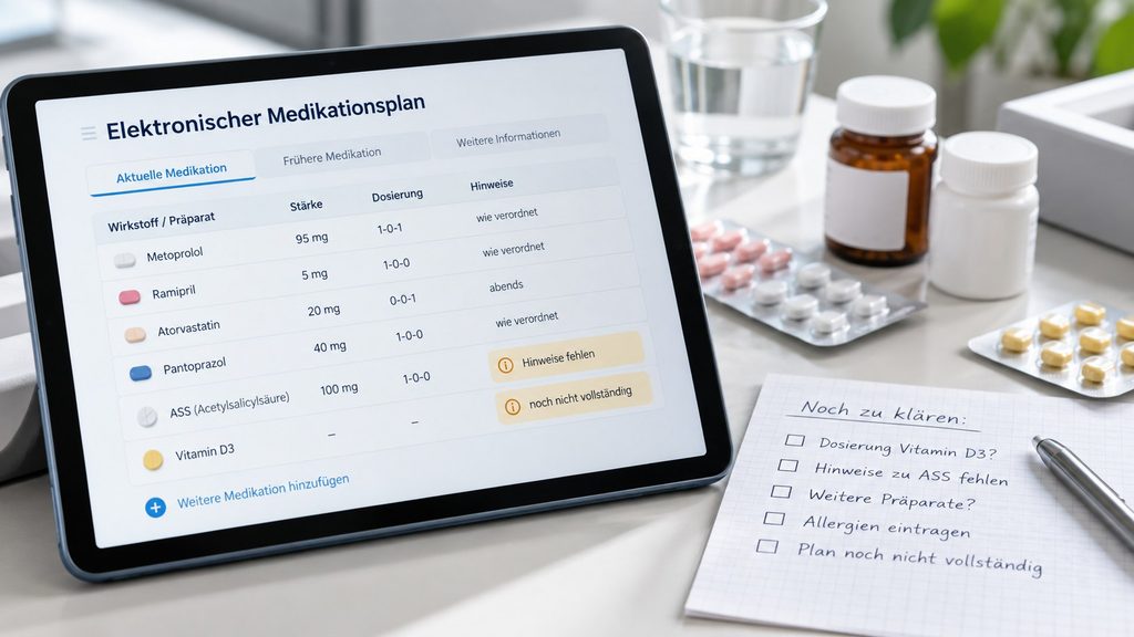 Elektronischer Medikationsplan in der ePA: Wo Sie Medikamente sehen und was noch fehlt