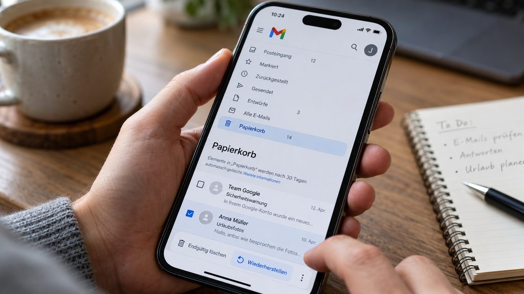 Gmail-Mail versehentlich gelöscht: Wann sich Nachrichten noch wiederherstellen lassen